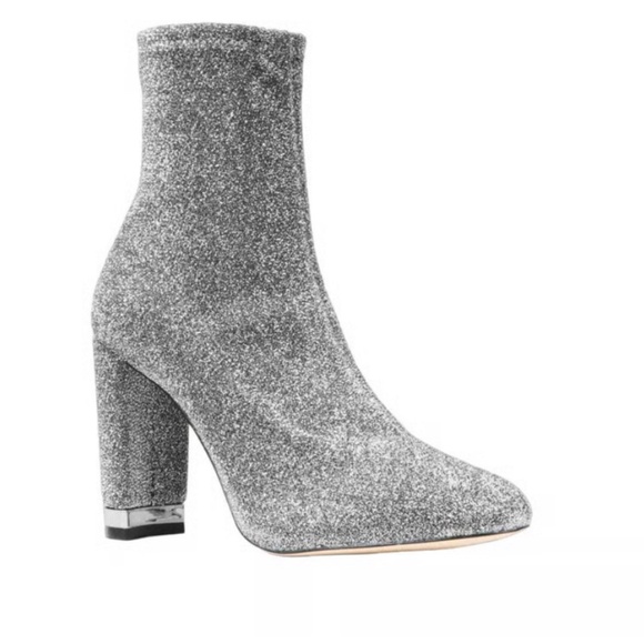 MICHAEL KORS Mandy Glitter Stretch-Knit Ankle Boot 8 NWOT! - Picture 1 of 6